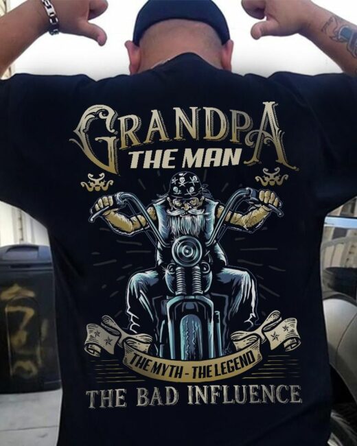 Grandpa The Man The Myth The Legend Biker Men T-Shirt