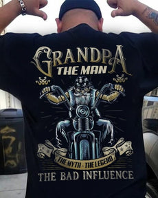 Grandpa The Man The Myth The Legend Biker Men T-Shirt