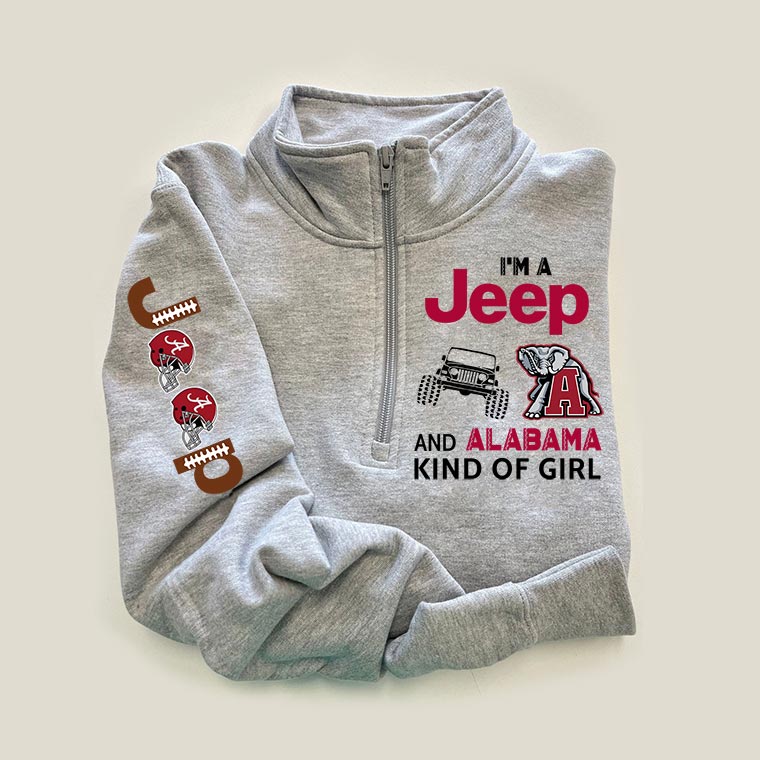 Alabama Football Jp Kinda Girl Quarter Zip Sweater Supler Store