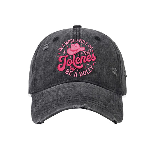 Dolly Parton Embroidered Washed Cotton Baseball Cap