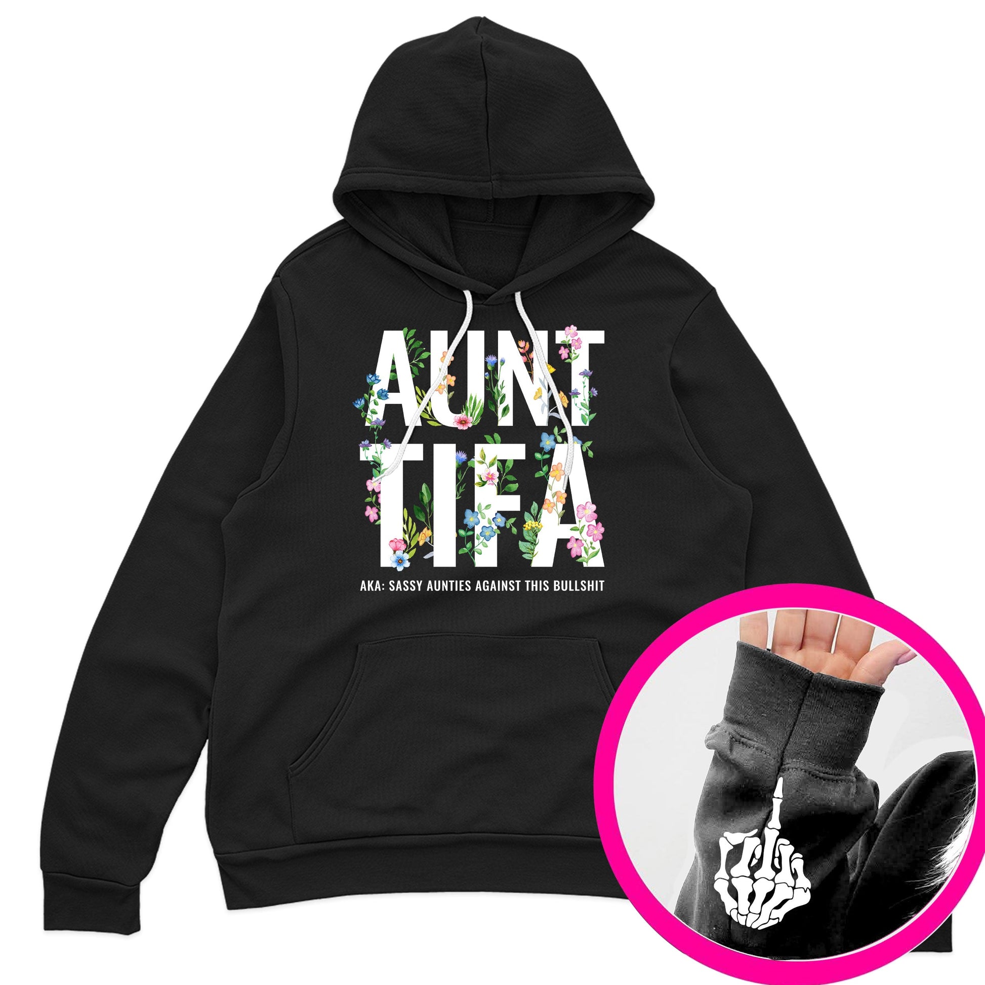 Antifa Floral Funny Hand Hoodie T-Shirt Supler Store