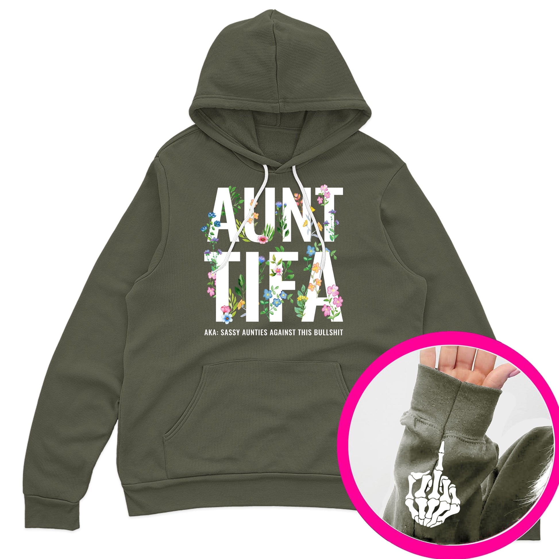 Antifa Floral Funny Hand Hoodie T-Shirt Supler Store