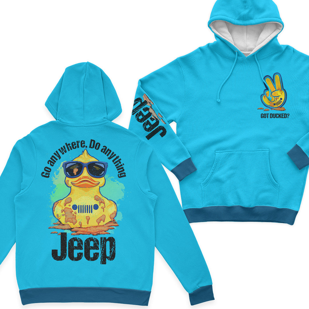 Duck Duck Jeep Mud Offroad All Over Printed Zip Hoodie Supler Store