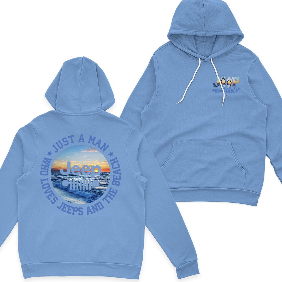 Just a Man Who Loves Jeeps and The Beach T-Shirt Supler Store