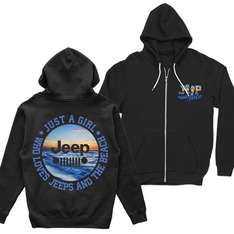 Just a Girl Who Loves Jeeps and The Beach Tank Top Supler Store