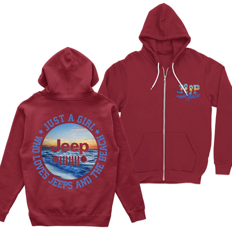 Just a Girl Who Loves Jeeps and The Beach Tank Top Supler Store