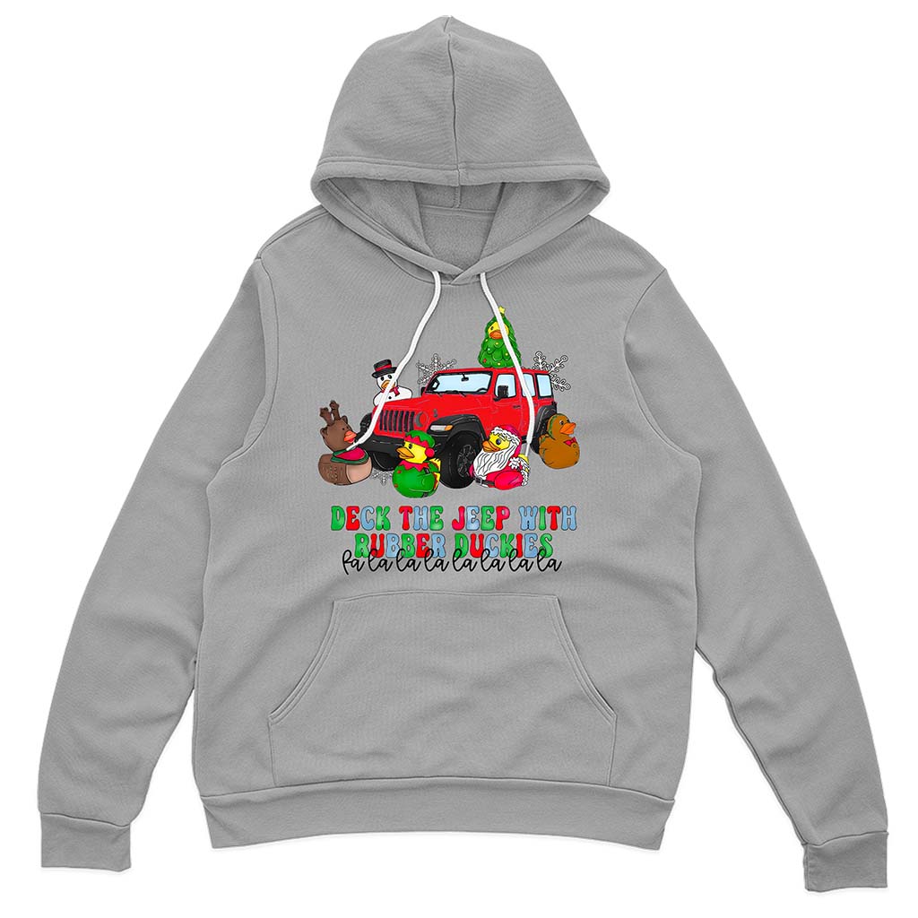 Deck The Jeep With Rubber Duckies Christmas T-Shirt Hoodie Supler Store