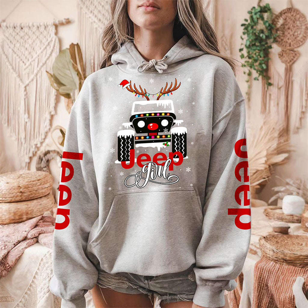 Jeep Girl Offroad 4x4 Christmas Hoodie Supler Store