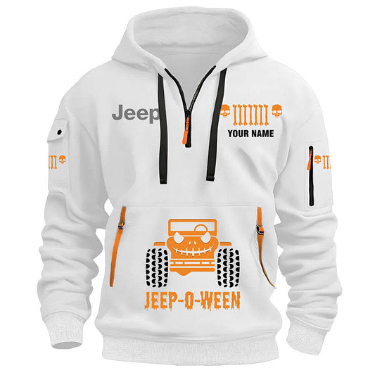 Personalized Halloween Jeep Quarter Zip Hoodie