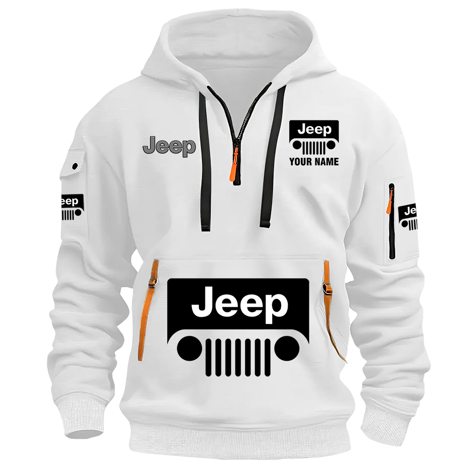 Personalized Jeep Grill Quarter Zip Hoodie Supler Store