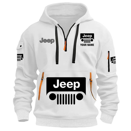 Personalized Jeep Grill Quarter Zip Hoodie Supler Store