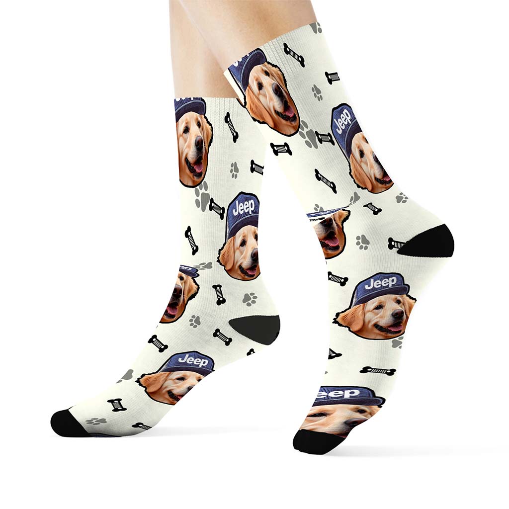 Custom Dog Jeep Multicolor Crew Socks Supler Store