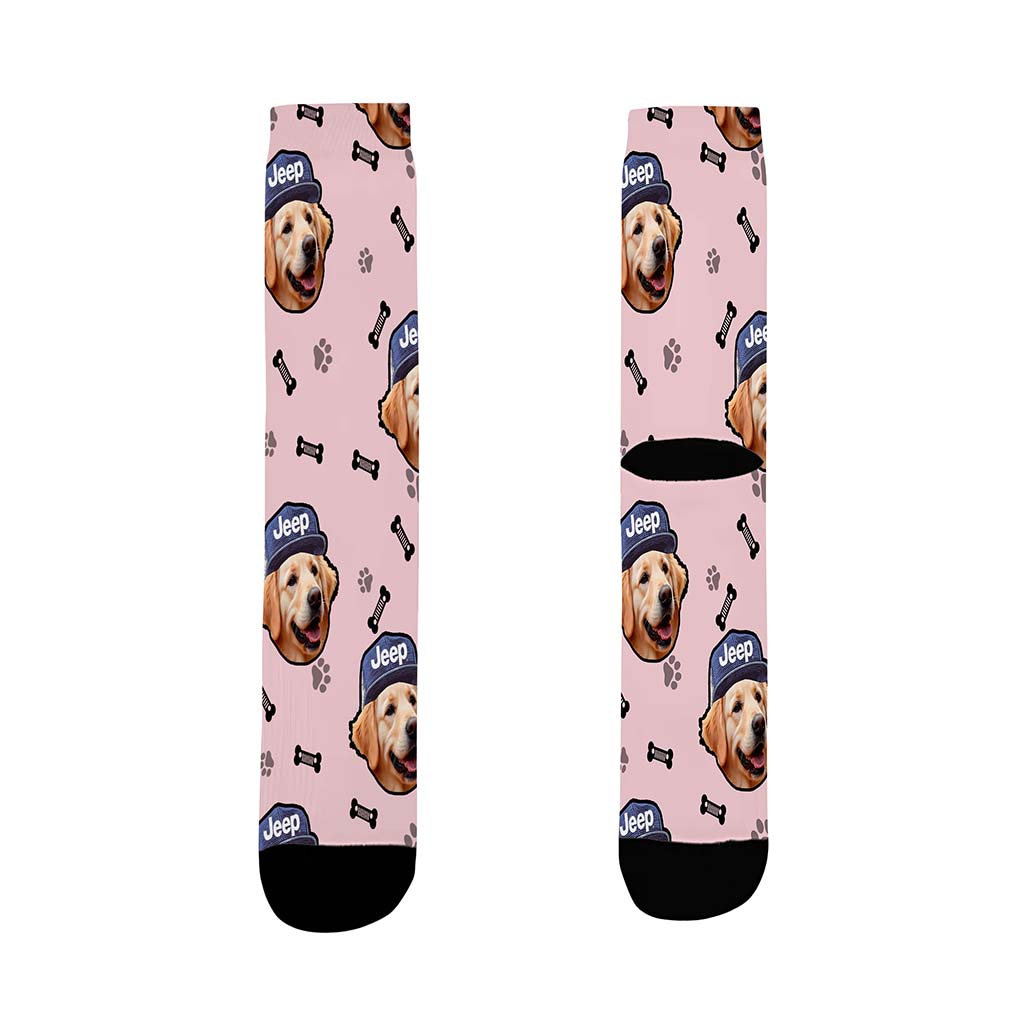 Custom Dog Jeep Multicolor Crew Socks Supler Store