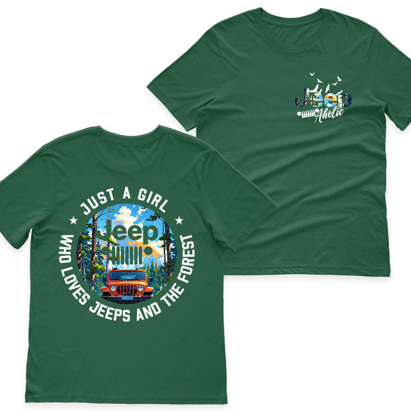 Just a Girl Who Loves Jeeps and The Forest Hoodie T-Shirt Supler Store