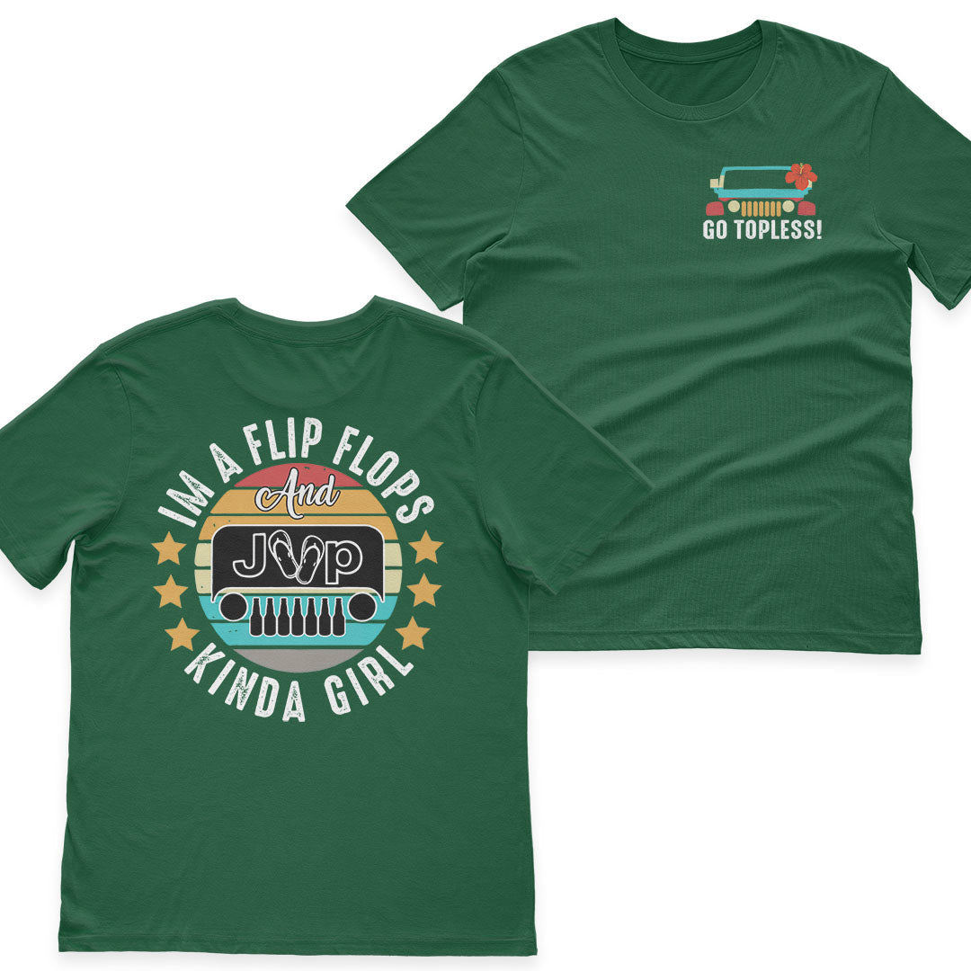 I’m A Flip Flops and Jeep and Beer Kinda Girl Vintage T-Shirt Hoodie Supler Store