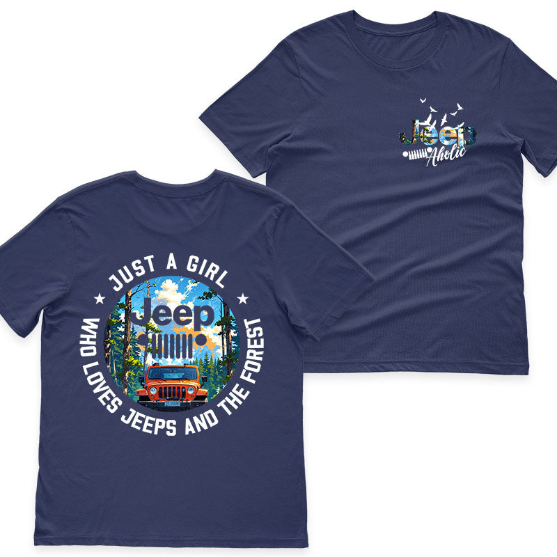 Just a Girl Who Loves Jeeps and The Forest Hoodie T-Shirt Supler Store