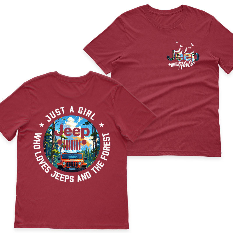 Just a Girl Who Loves Jeeps and The Forest Hoodie T-Shirt Supler Store