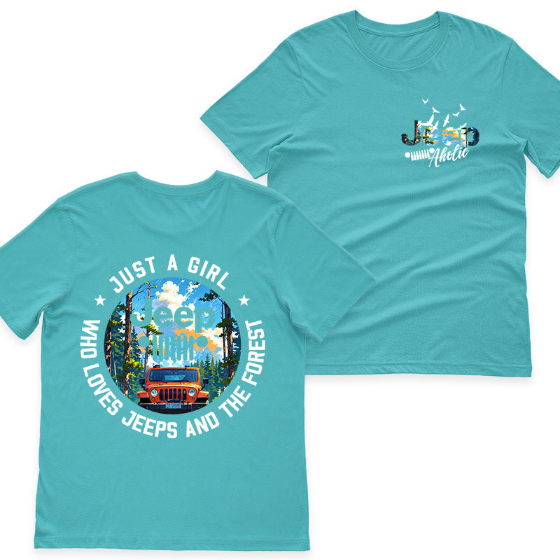 Just a Girl Who Loves Jeeps and The Forest Hoodie T-Shirt Supler Store