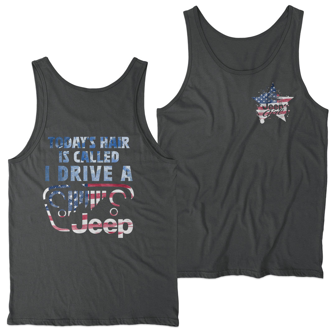 Jeep Girl Hair American Flag US Independennce Day 4th Of July T-Shirt Hoodie Supler Store