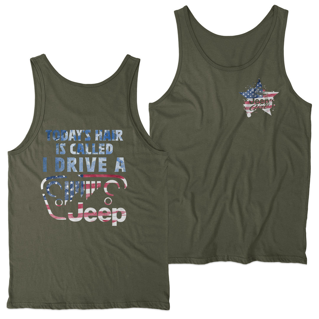 Jeep Girl Hair American Flag US Independennce Day 4th Of July T-Shirt Hoodie Supler Store