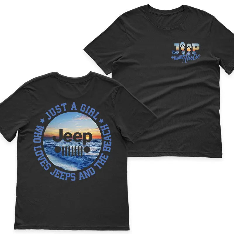 Just a Girl Who Loves Jeeps and The Beach T-Shirt Supler Store