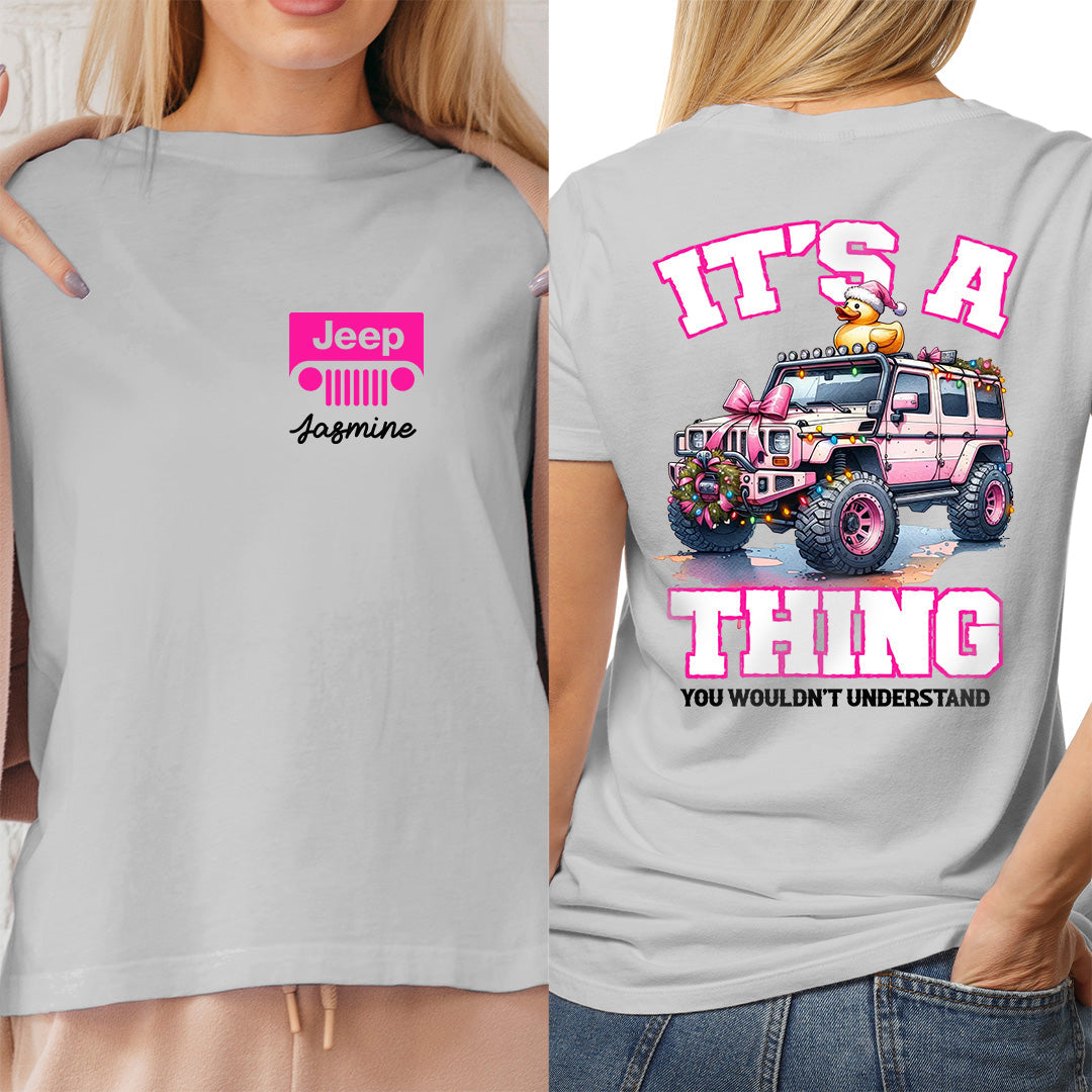 Personalized It's a Jeep Thing Christmas Duck T-Shirt Supler Store