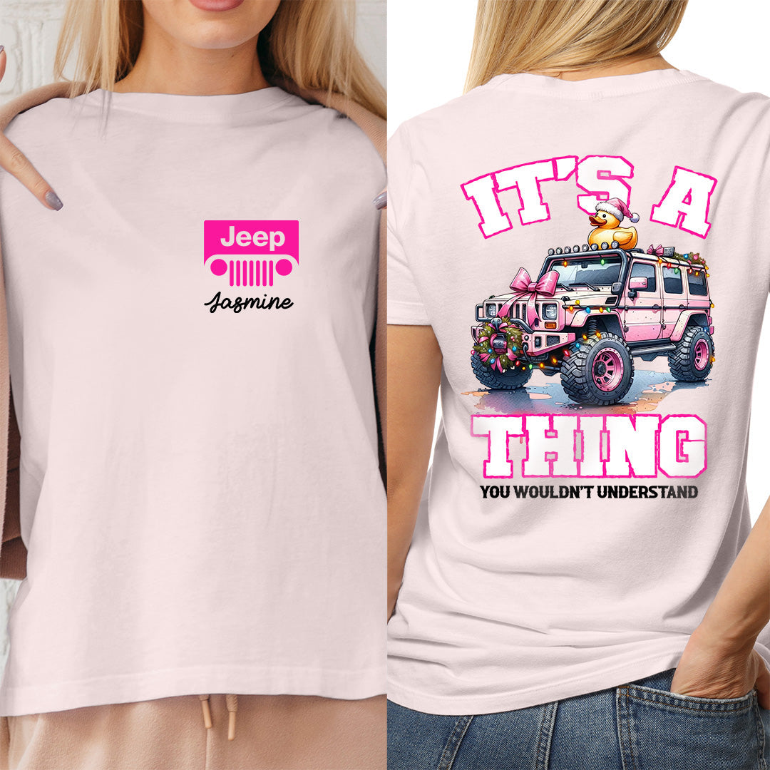 Personalized It's a Jeep Thing Christmas Duck T-Shirt Supler Store