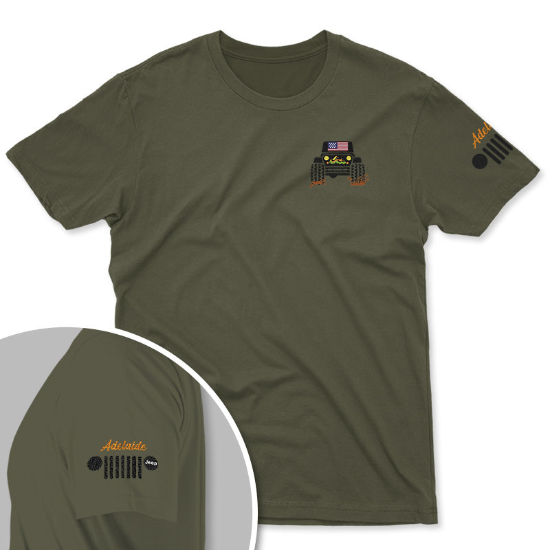 Personalized American Jeep Offroad Embroidered T-Shirt Hoodie Supler Store