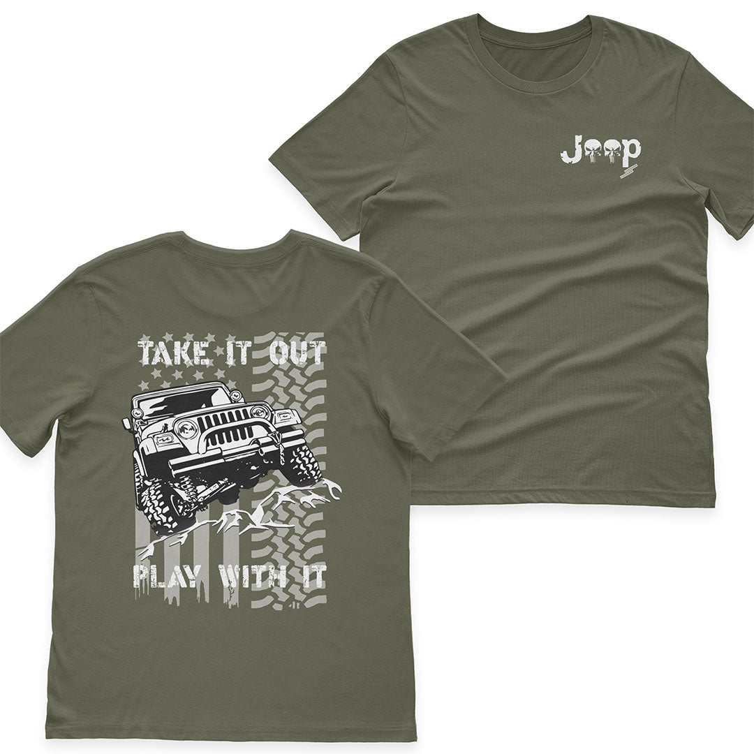 Jeep American Flag Take It Out & Play With It Men T-Shirt Hoodie Supler Store