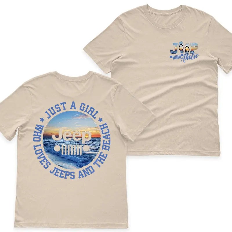 Just a Girl Who Loves Jeeps and The Beach T-Shirt Supler Store