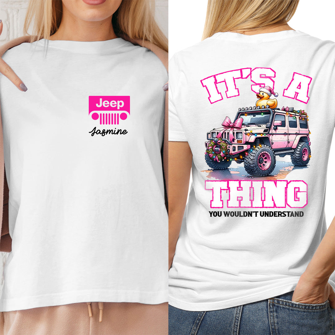 Personalized It's a Jeep Thing Christmas Duck T-Shirt Supler Store
