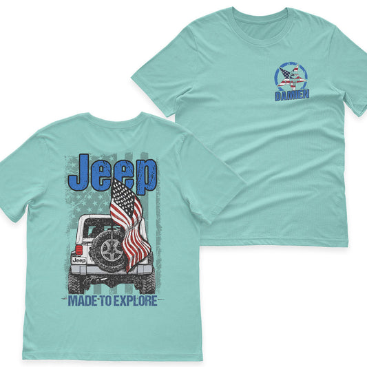 Personalized Jeep US Independennce Day 4th Of July Skull Retro T-Shirt Hoodie
