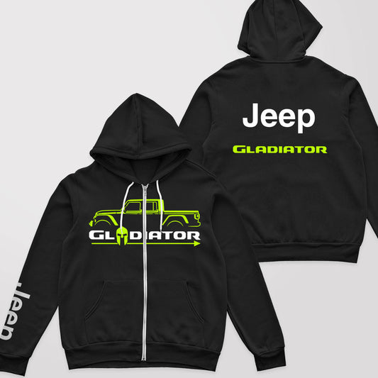 Multicolor Jeep Gladiator Zip Hoodie Supler Store
