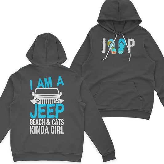 I'm A Jeep Beach & Cats Kinda Girl T-Shirt Hoodie Supler Store