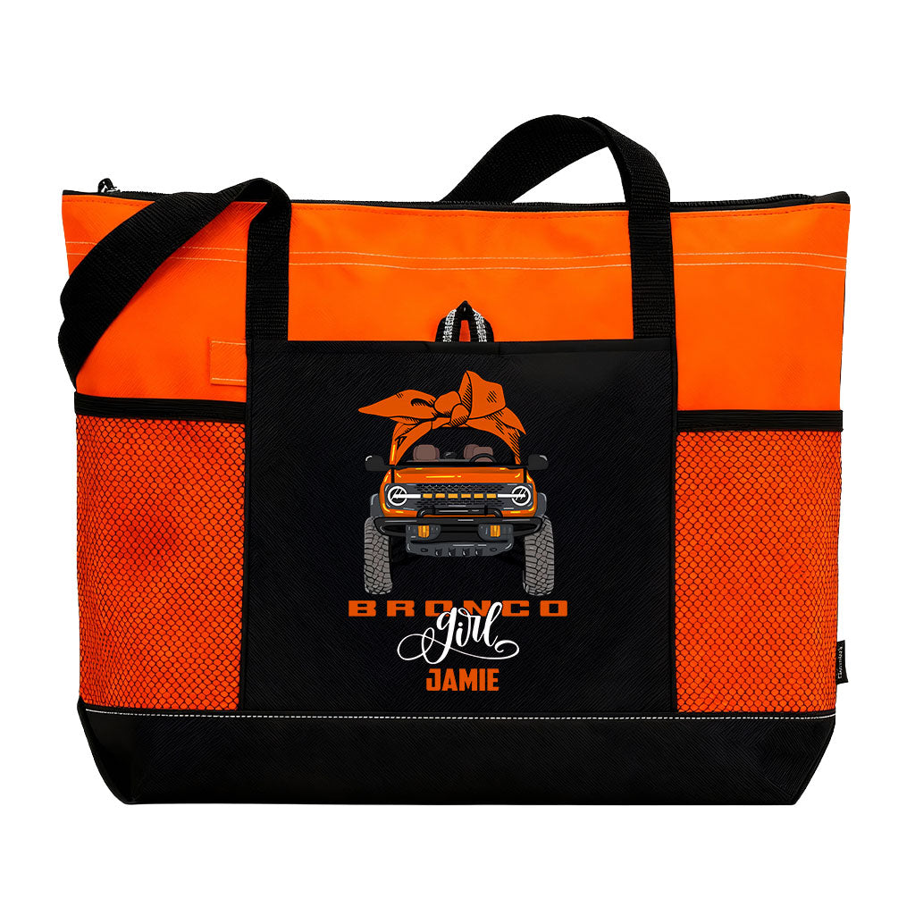 Personalized Bronco Girl Bow Tote Bag Supler Store