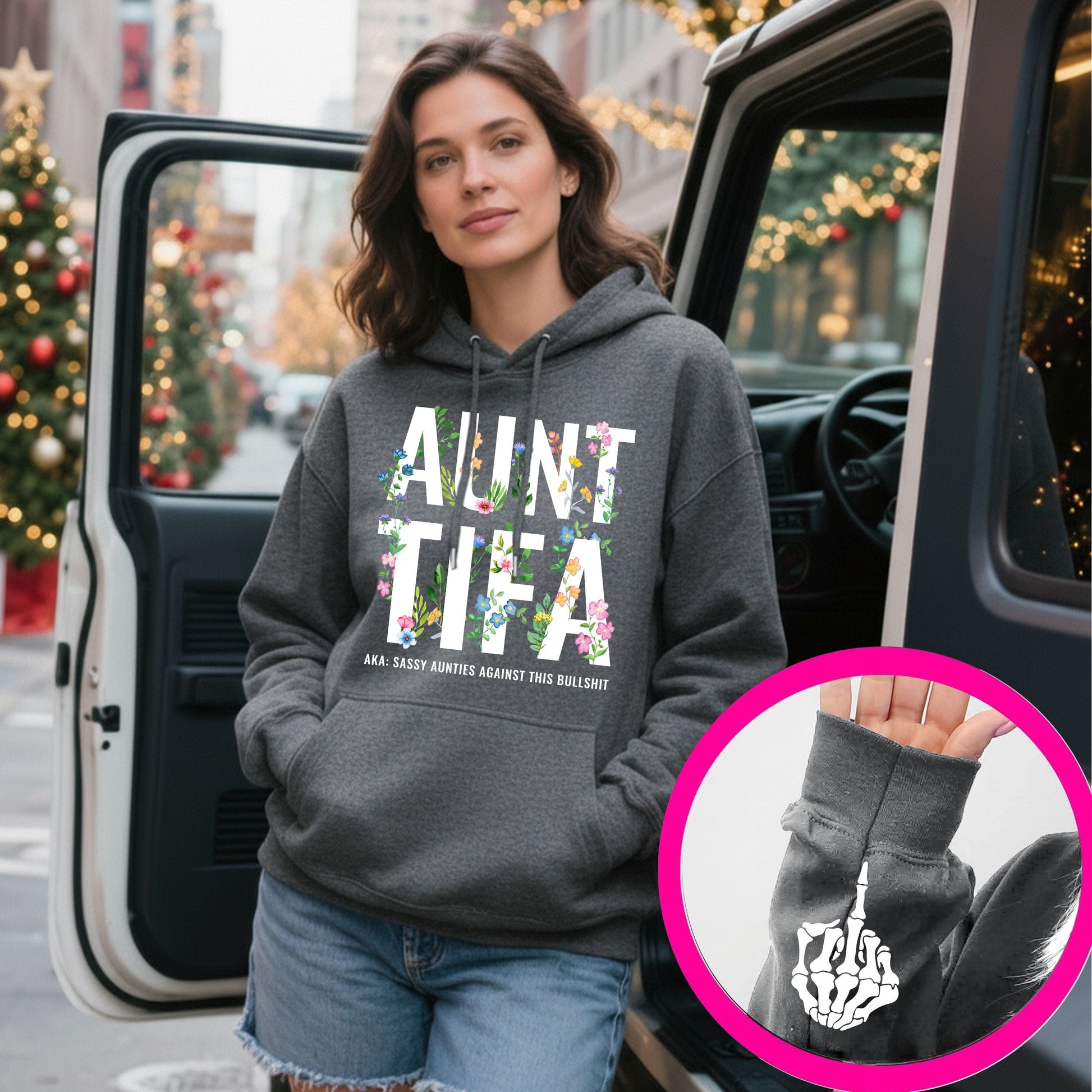 Antifa Floral Funny Hand Hoodie T-Shirt Supler Store